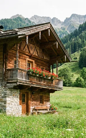 Chalet in den österreichischen Alpen